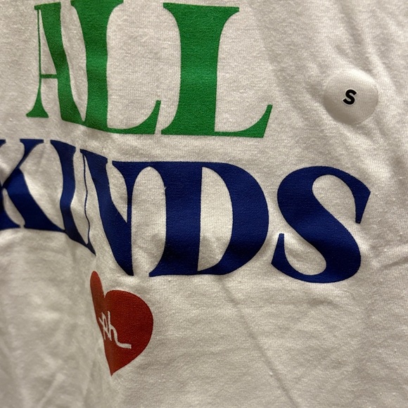 The Phluid Project White Tee with Multicolor 'Be Kind to All Kinds' Print - Picture 3 of 6